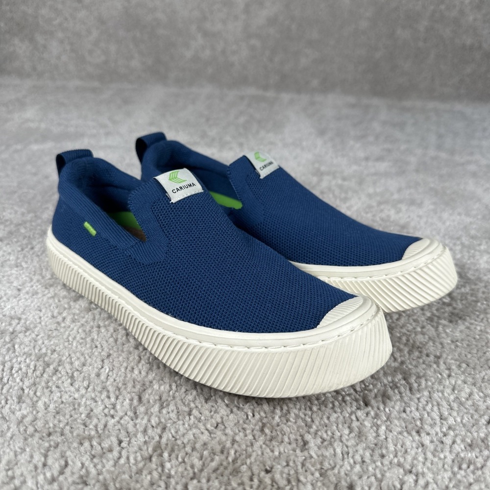 Cariuma IBI Slip-On Comfort Sneakers Mineral Blue White Size Men's 5 Women 6.5